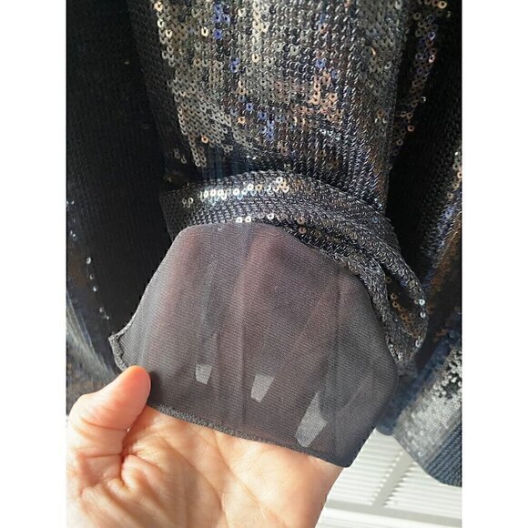 Ralph Lauren Purple Label Missandra Sequin Evening Dress Gown 16 Black Backless - Picture 8 of 16